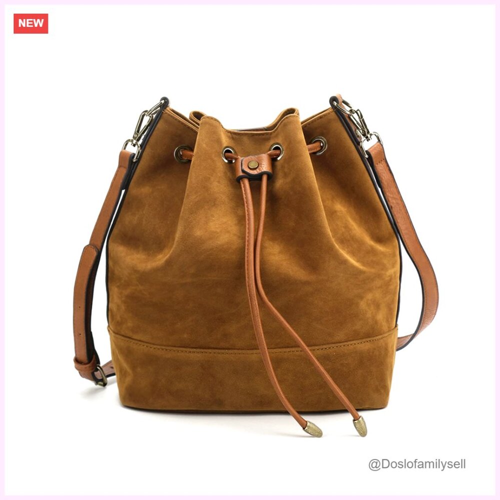 Faux Suede Slouchy Hobo Shoulder Bag Convertible Straps Spacious Tablet Fit